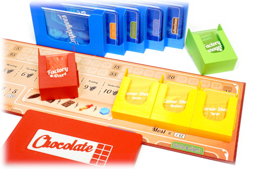 CF-I-01 Organizer Chocolate Factory Brettspiel verbindbare Karten