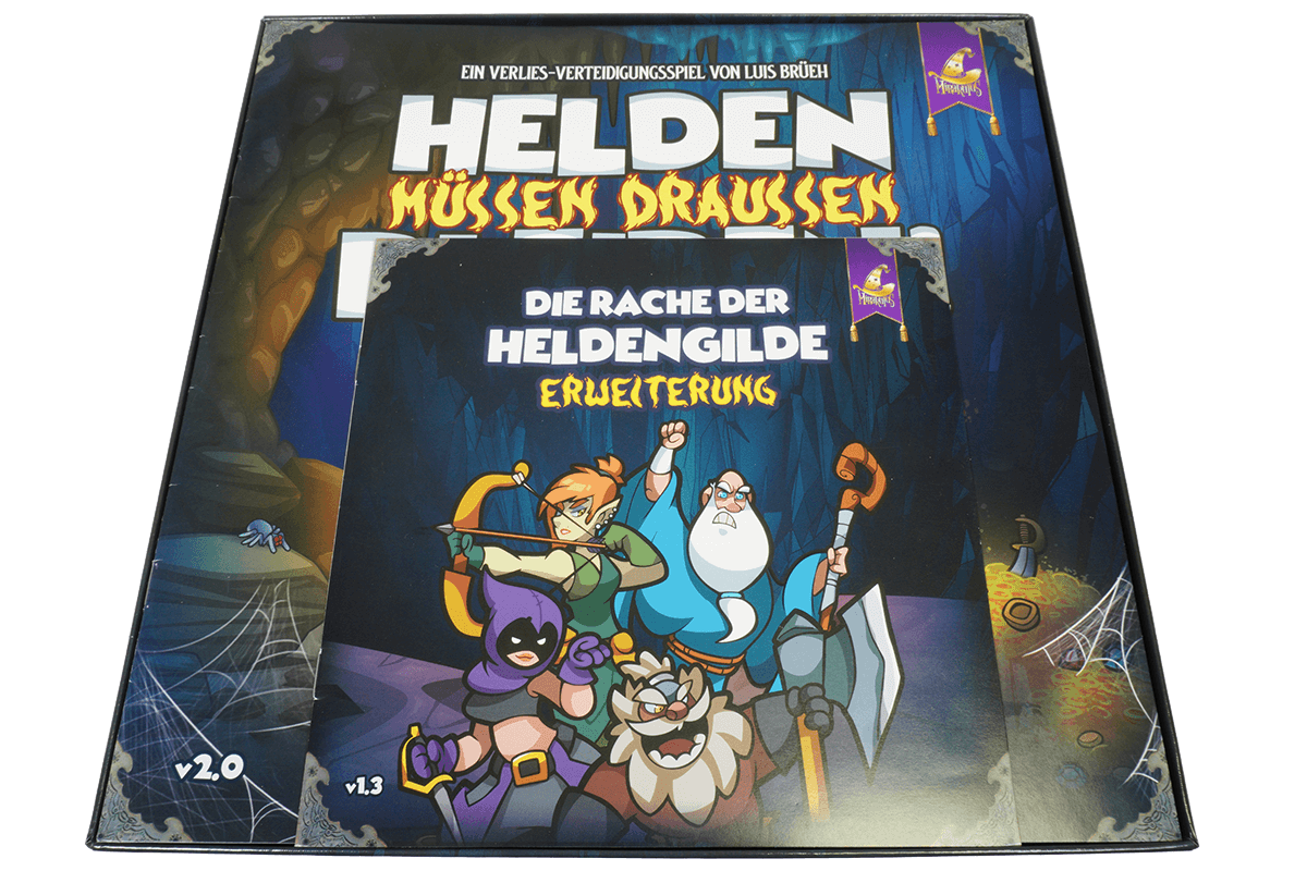 KTHO-I-02 Organizer Helden müssen draussen bleiben Erweiterung Heldengilde Eurohell Brettspiel 4