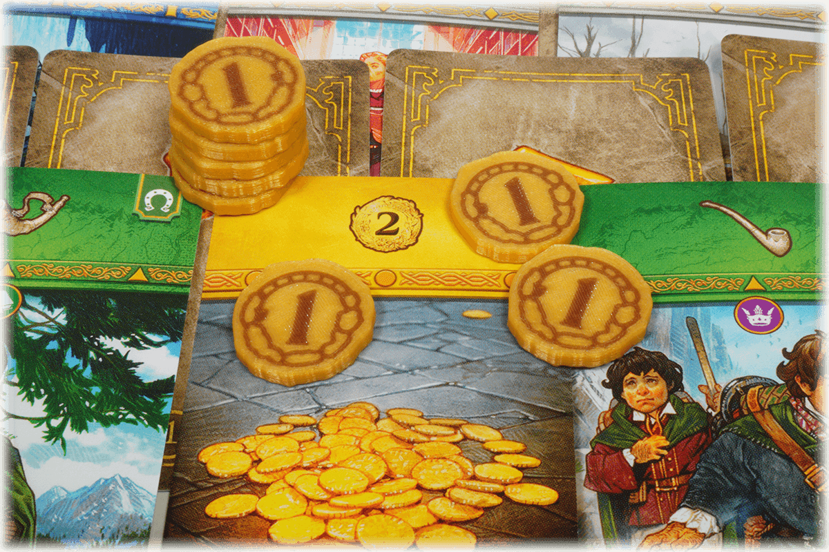 HDRD-M-01 Token Herr der Ringe Duell Mittelerde Brettspiel Eurohell Design Münzen Kapitel