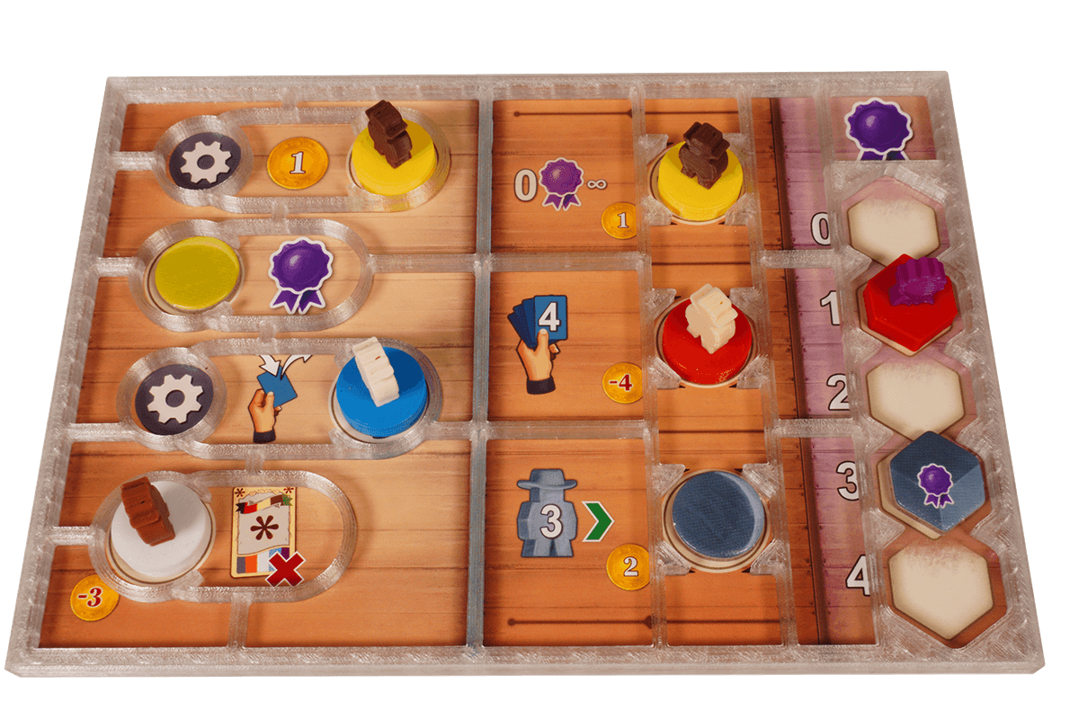 Overlay Great Western Trail El Paso Brettspiel Eurohell Design
