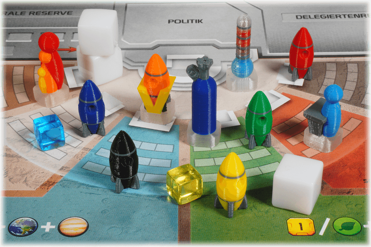 TFM-T-01 Token Terraforming Mars Ares Expedition Brettspiel Eurohell Temperatur, CO2, Generationen, Venus, Dominanz, Raketen Spieler