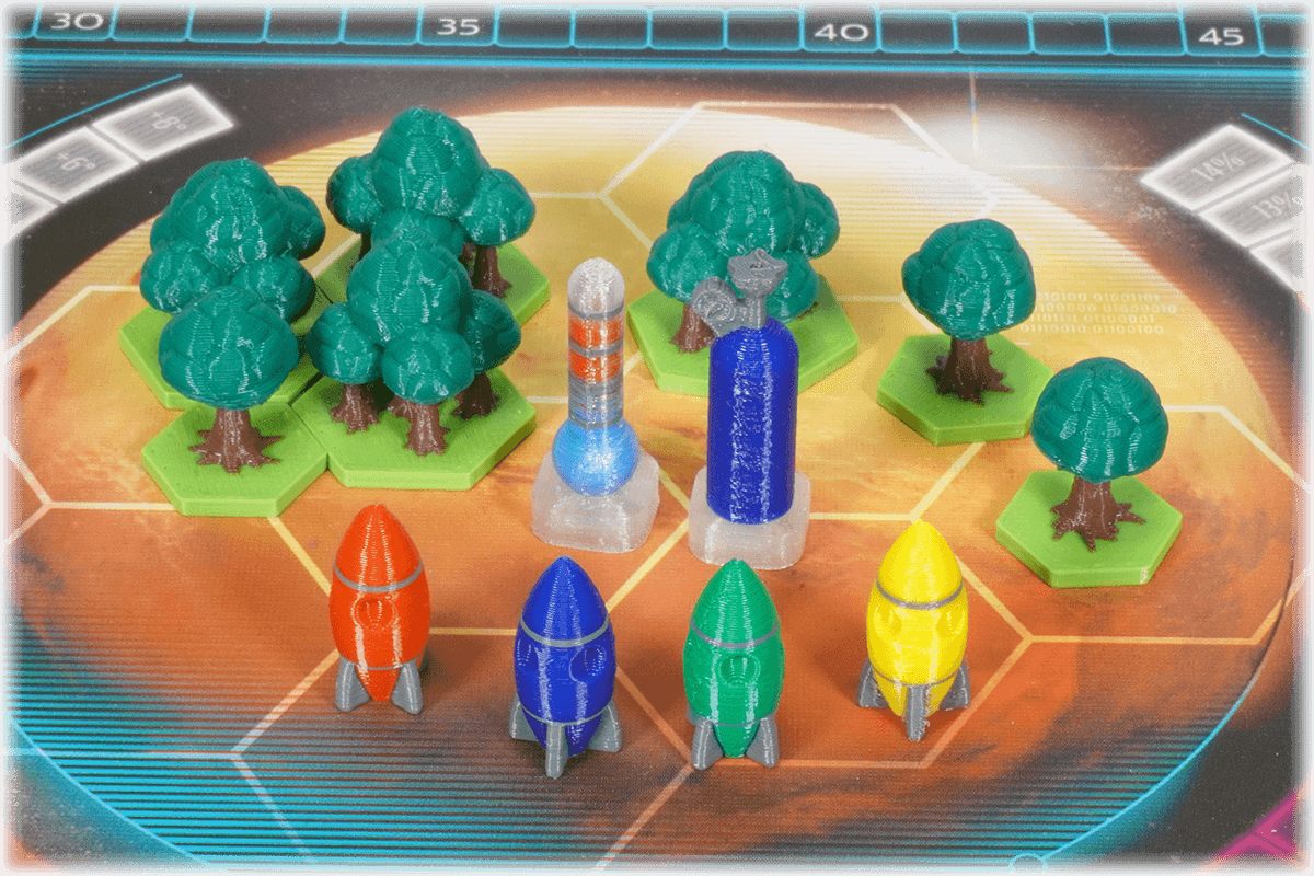 TFM-T-01 Token Terraforming Mars Ares Expedition Brettspiel Eurohell Wald Marker