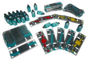 Token Bomb Busters Brettspiel Eurohell Design Kabel Sauerstoff Flaschen