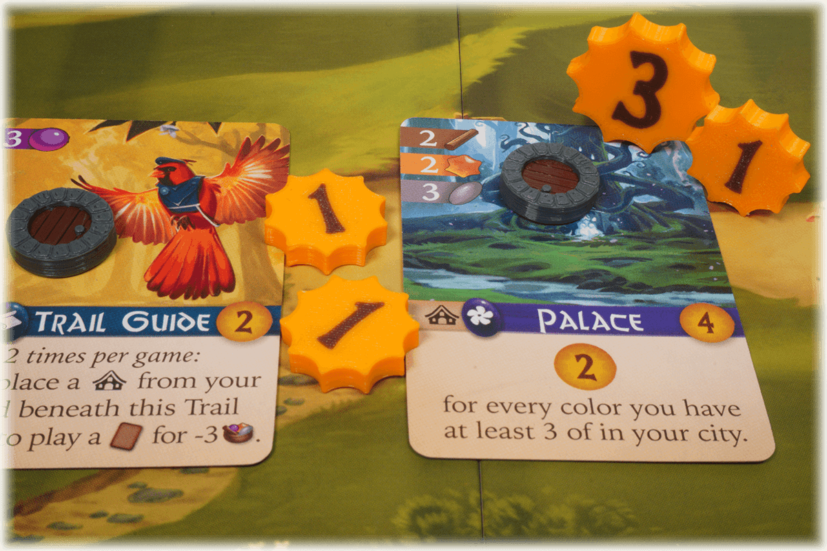 EVDD-T-01 Token Everdell Duo Brettspiel Eurohell Besetzt Tür Punkte