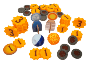 EVDD-T-01 Token Everdell Duo Brettspiel Eurohell Design Sonne Mond Besetzt Punkte