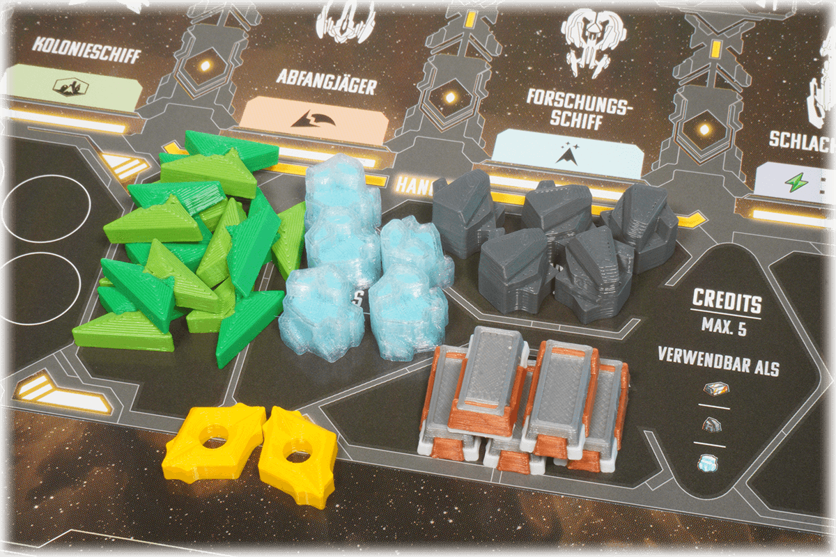 ANE-T-01 Token Andromedas Edge Brettspiel Eurohell Energie, Eis, Nanocarbon, Titan, Credits