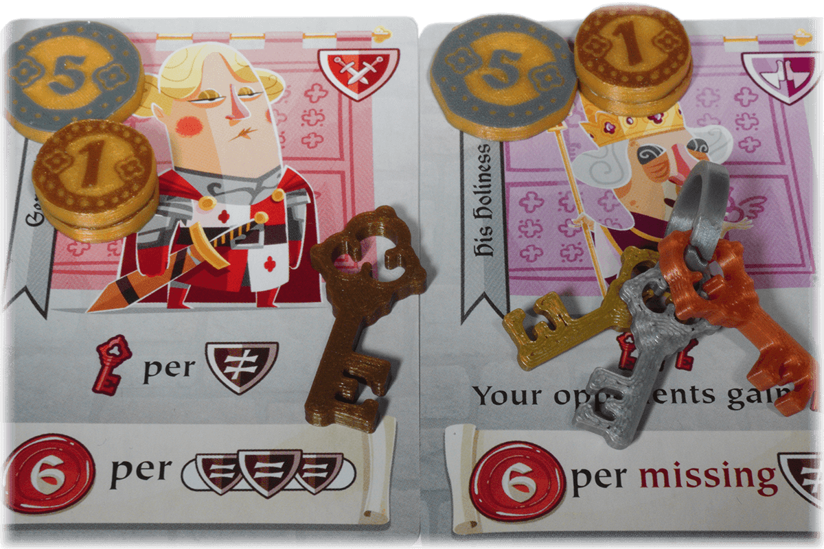 CSC-T-01 Token Castle Combo Brettspiel Eurohell Schlüssel