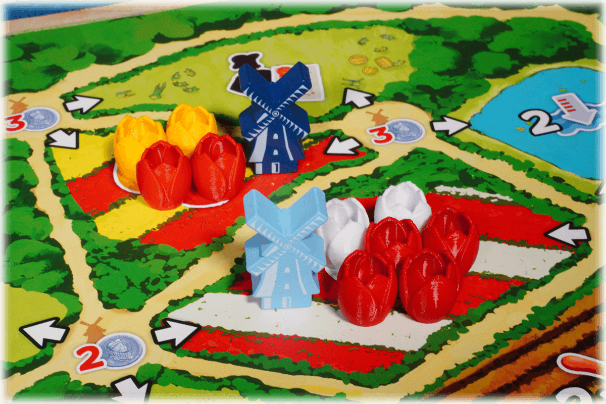 WIV-T-01 Token Blumenstraße Brettspiel Eurohell Blumen