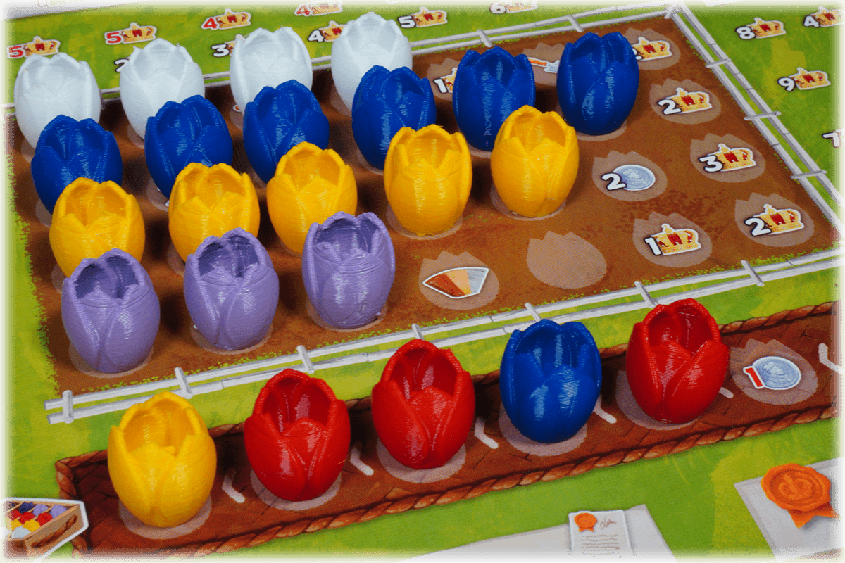WIV-T-01 Token Blumenstraße Brettspiel Eurohell Tulpen