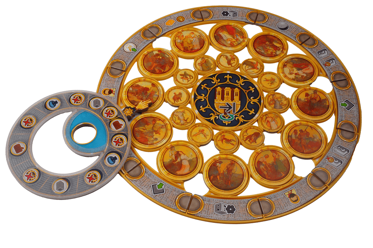 ORJ-I-01 Insert Horologium Orloj Eurohell Brettspiel Overlay Kalender