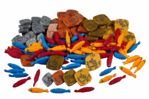 Token Sümpfe von Feya Brettspiel Eurohell Design Münzen Fische
