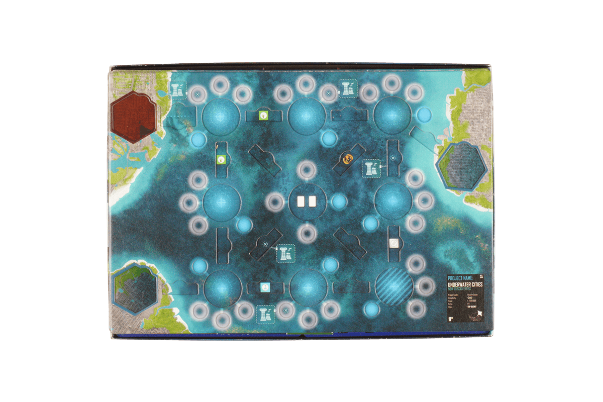 UC-I-04 Insert Undwater Cities Entdeckungen Daten Eurohell Brettspiel 7