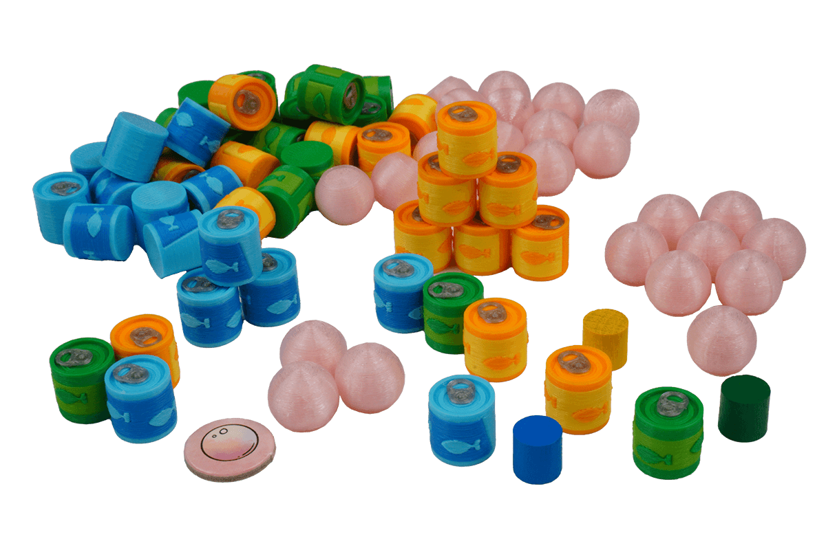 AQA-T-01 Token Aquaria Brettspiel Eurohell Design Futter + Perlen