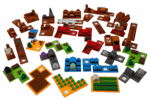 Token Go West Brettspiel Eurohell Design Gebäude